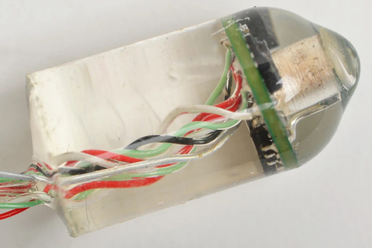 This sensor records sounds inside the body to calculate heart and breathing rates