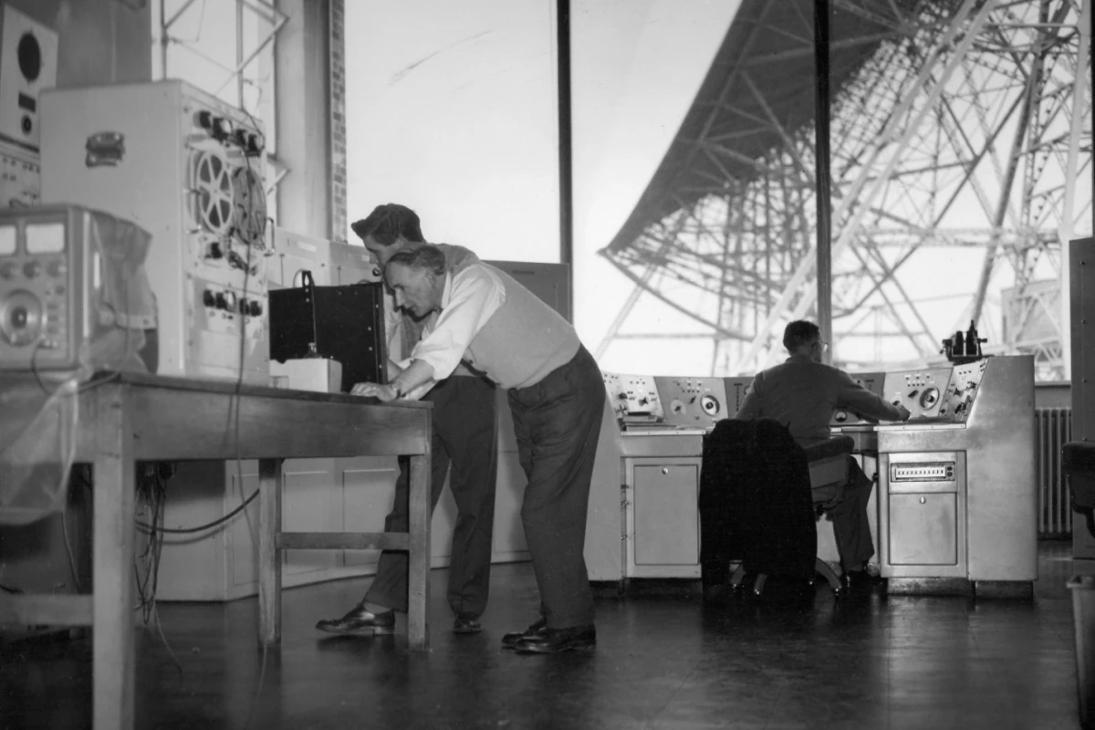 The control room of Jodrell Bank Observatory, where the Zond 6 audio was recorded