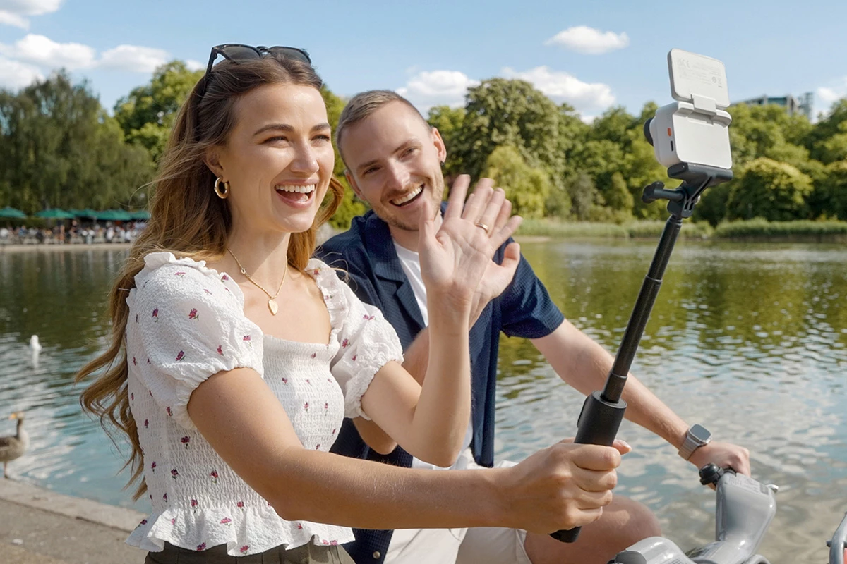 The included Action Pod makes it easy to compose shots and adjust the Go Ultra's settings when you want more control