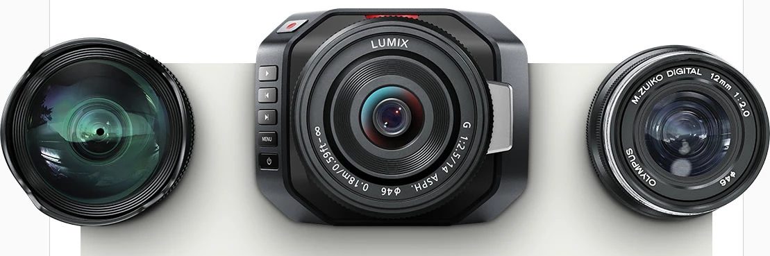 Blackmagic Micro Cinema Camera - micro 4/3rds lens mount opens up a massive range of lens options