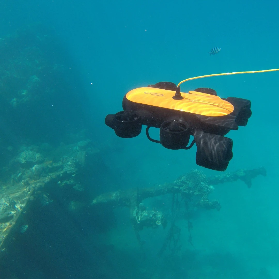 The Titan underwater drone weighs 9.7 lb (4.4 kg)