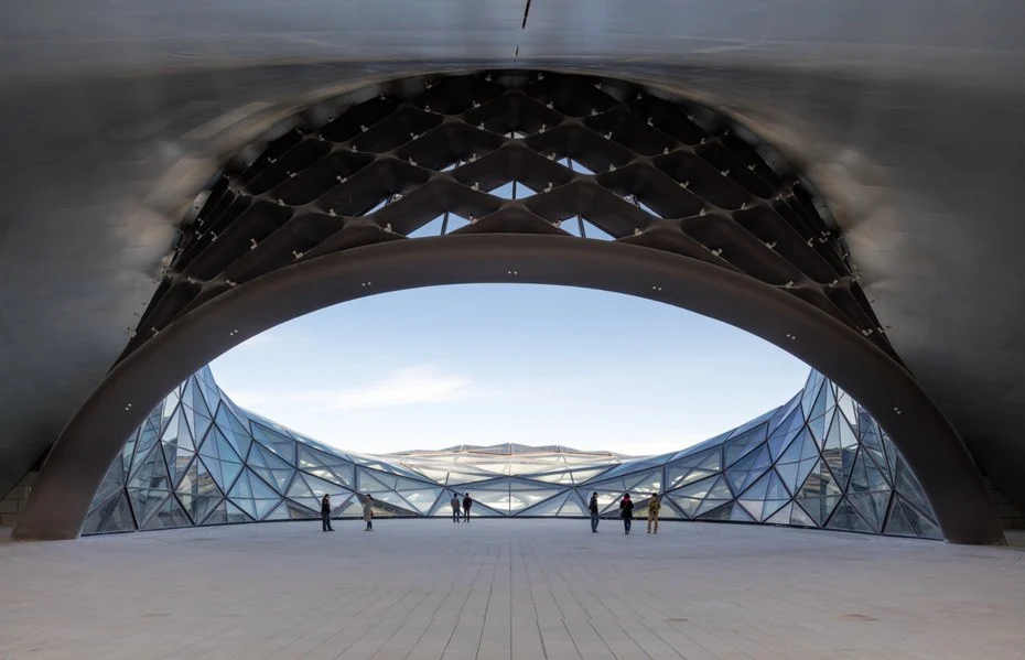 MAD's opera house in Harbin, China, resembles an alien spaceship