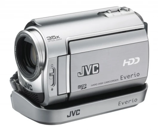 The JVC Everio GZ-MG335 with dock