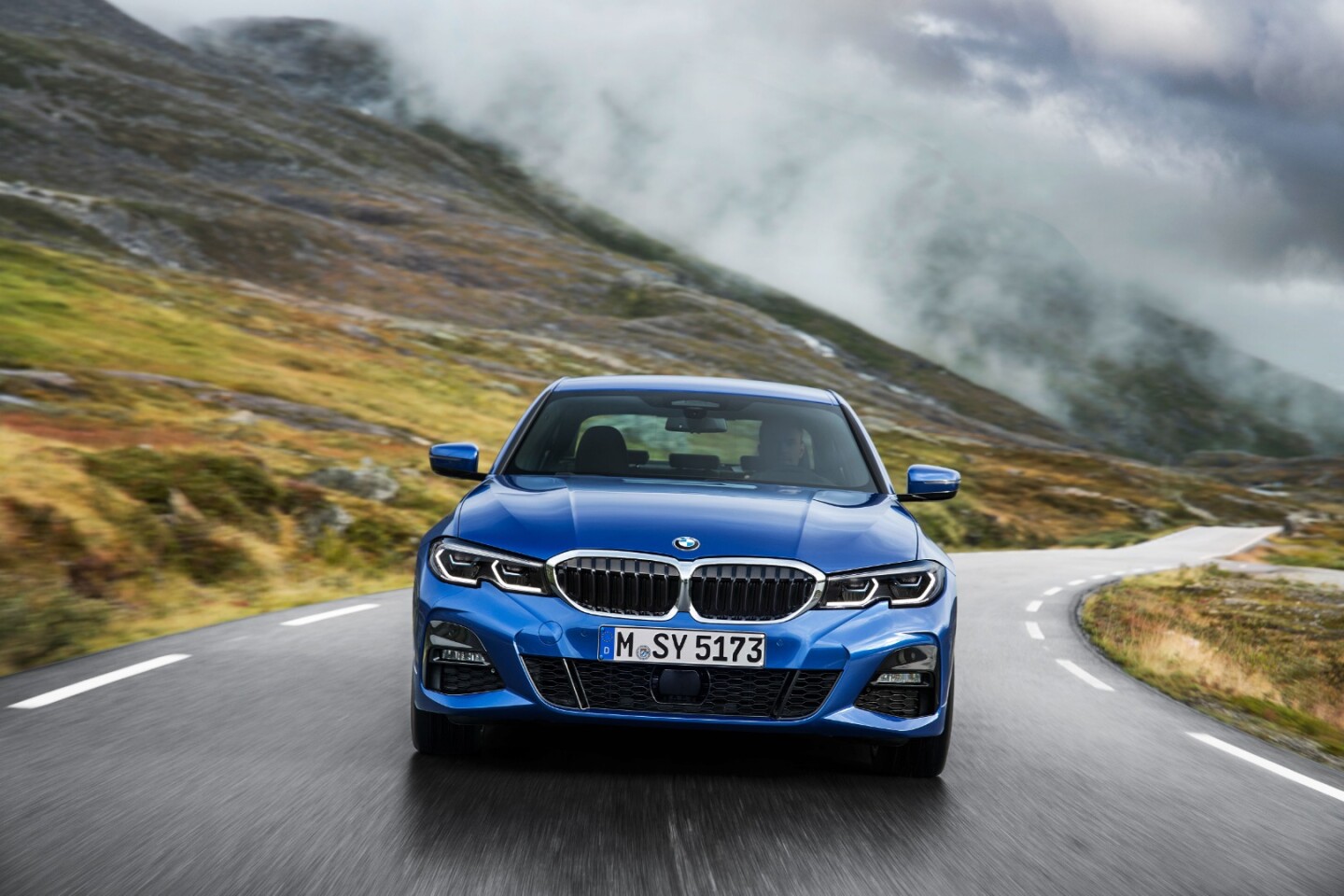 BMW's kidney-shaped grille remains, but the headlamps on the new 3 Series are more jagged