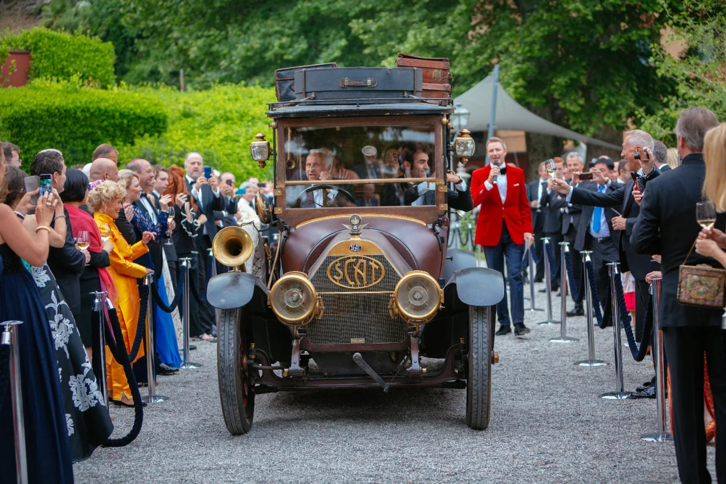 Hence when Lopresto's name cropped up as the owner of an entrant in Class F at this years concours, a class entitled 80 Years of Automotive Archeology, everyone knew it was going to be something very special. It was. This class is for cars that have had nothing more than the most sympathetic maintenance restoration, and this 1913 SCAT 25/35 HP Landaulet is as it was whennew, right down to the original paint.