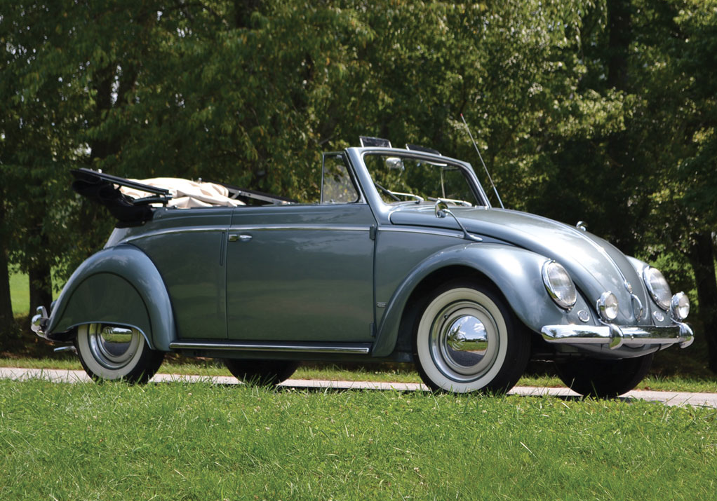 The second best price for a Beetle 'sans providence' was achieved by this 1955 Volkswagen Beetle Cabriolet which fetched $82,500 at Amelia Island in 2014. Immaculately restored, this car represents the current high point of the non-celebrity market for Beetles.