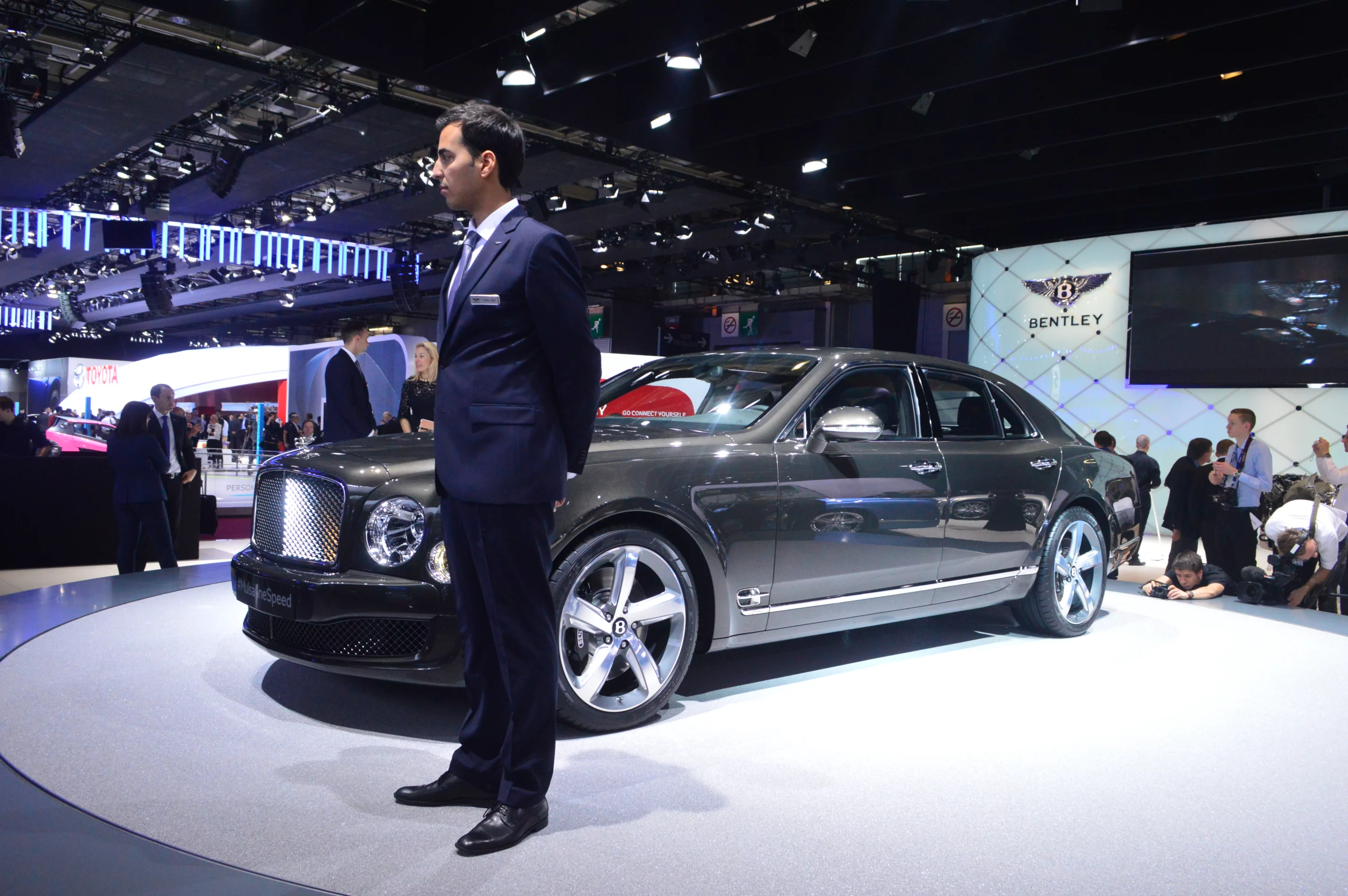 The all-new Bentley Mulsanne Speed makes its debut at the 2014 Paris show (Photo: C.C. Weiss/Gizmag)