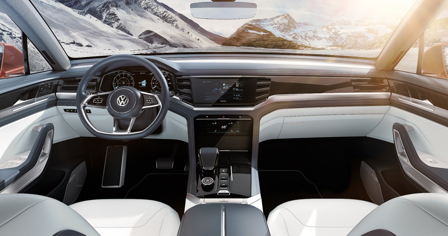 Interior of VW's Atlas Cross Sport concept SUV