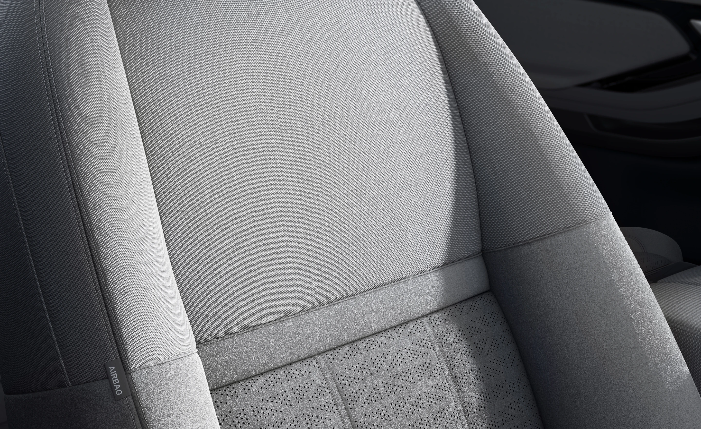 Recycled plastics from part of the upholstery inside the new Evoque