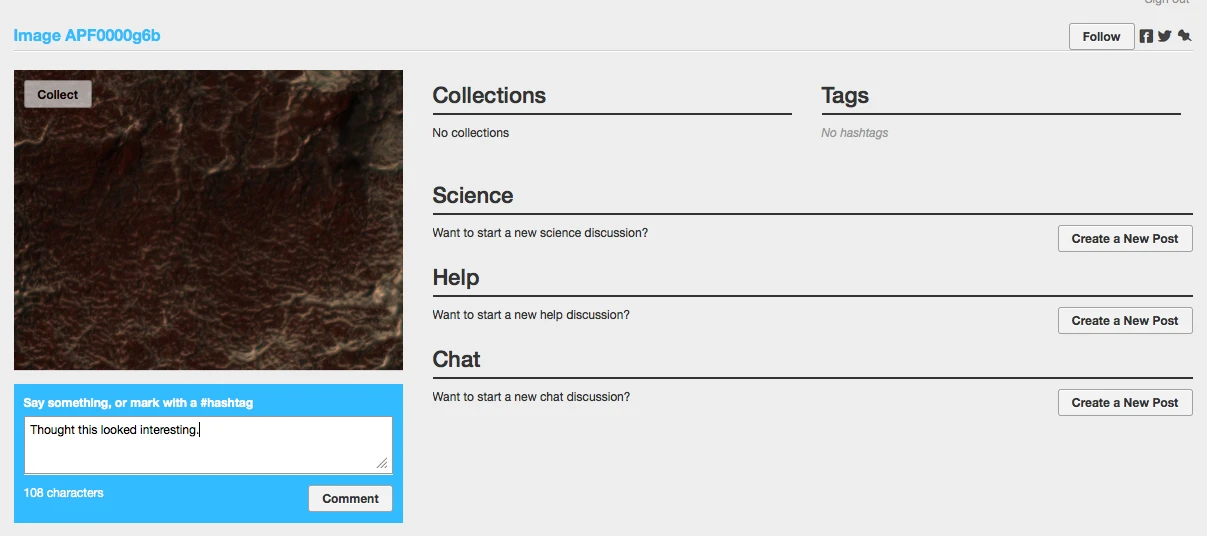 Unusual images can be flagged, tagged and discussed