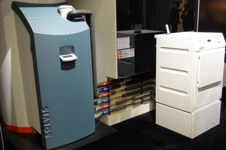 Miele's latest dryer utilizes heat gathered by rooftop solar-thermal collectors