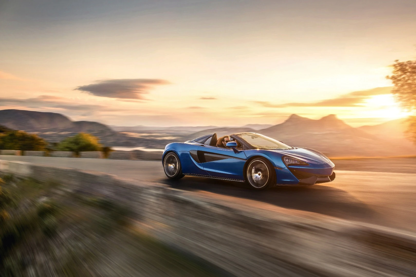 The 570S Spider is perfect for sunset runs along the beach