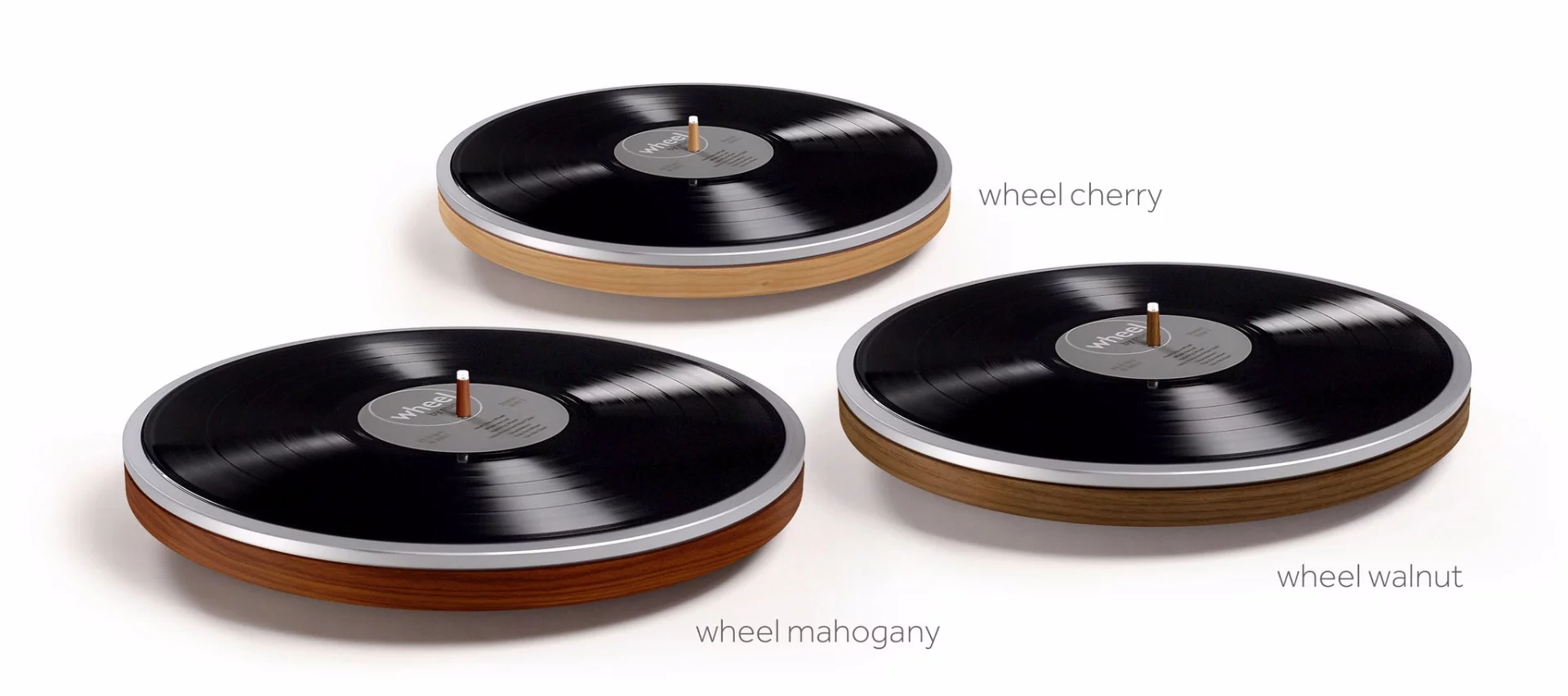 The Wheel will be available in cherry, walnut or mahogany, though a special rosewood version is also being produced as a special Kickstarter edition
