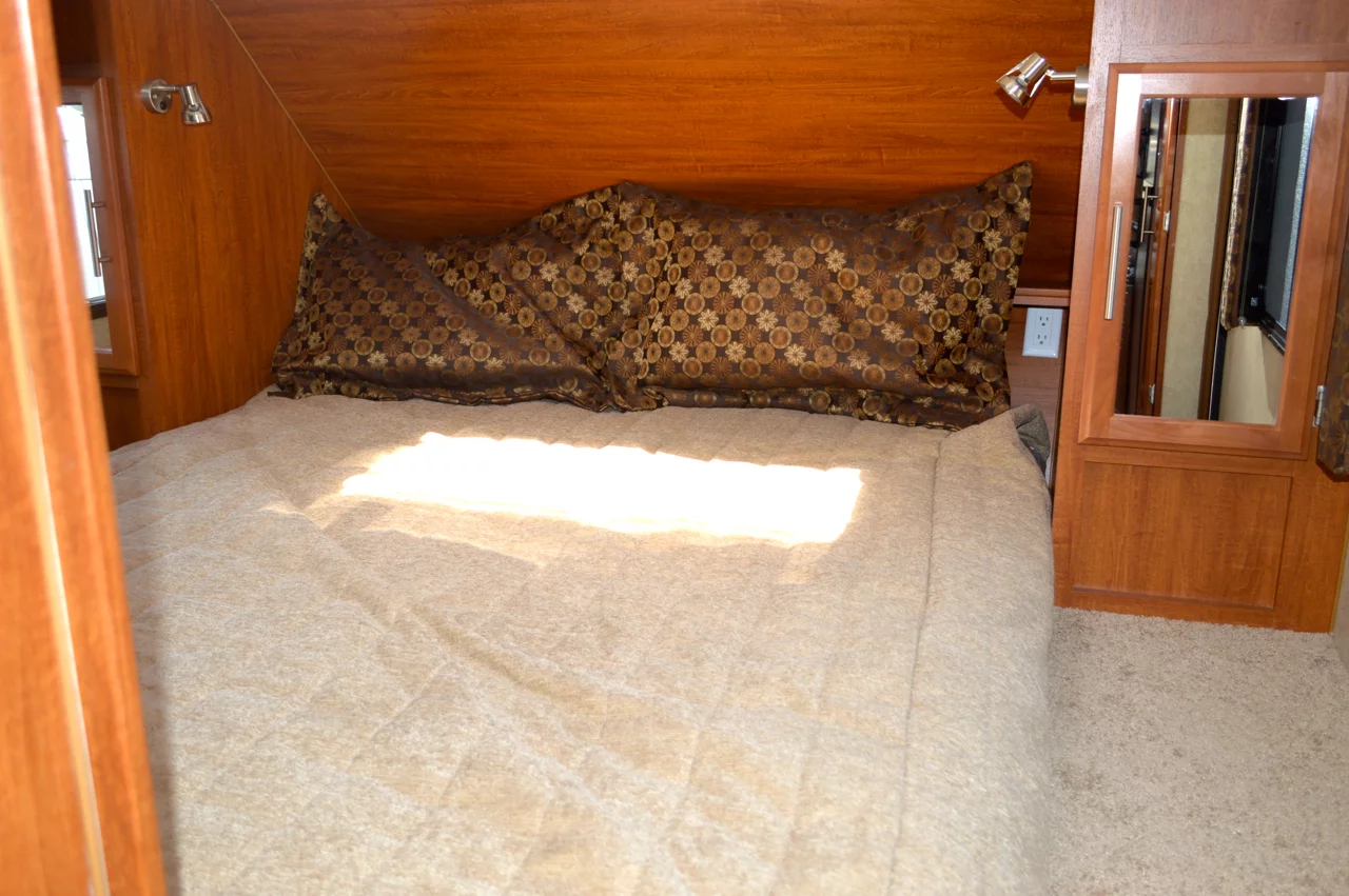 Bed in the Host truck camper
