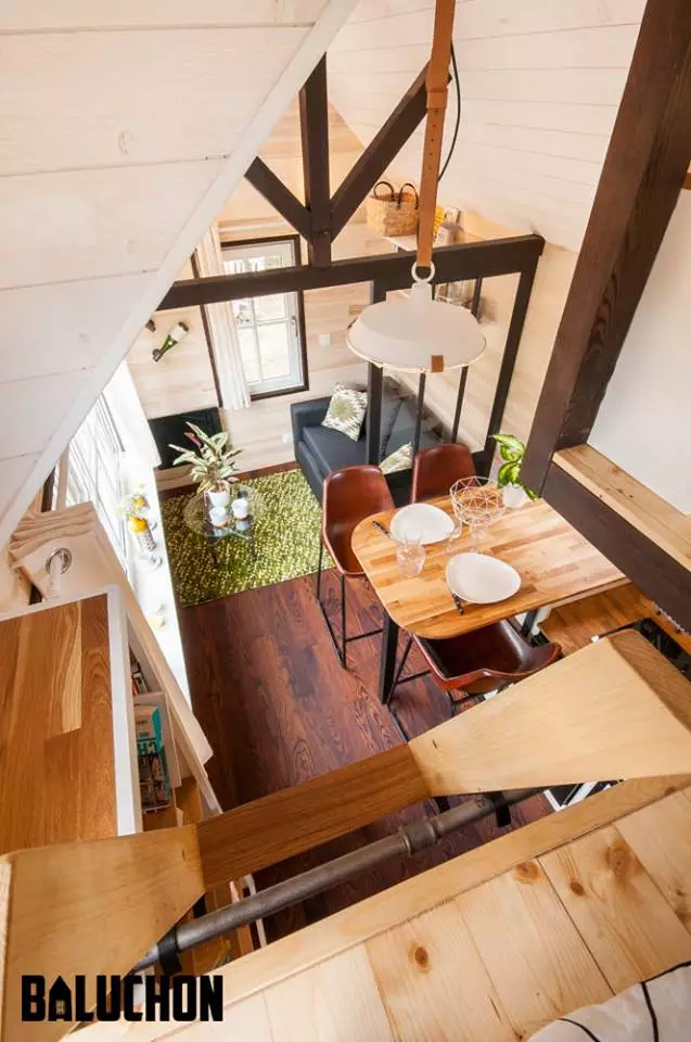 La Bohème's loft bedroom is accessed by ladder