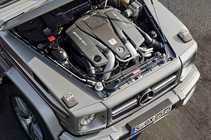 The 2012 Mercedes-Benz AMG G63 engine bay