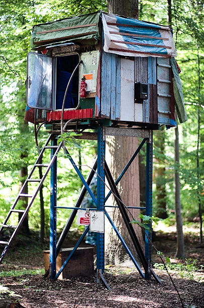 The Night Box perches on a steel frame