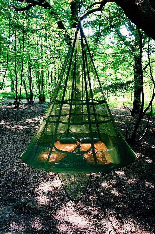 The retail Sky-Pod is a two-person hanging shelter
