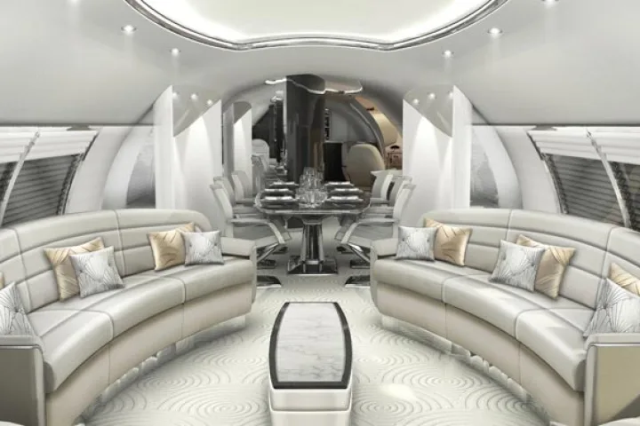 BAE Systems and Design Q have been working on some luxury concept plane interiors in the Avro Business Jet Explorer range (Credit: Design Q)