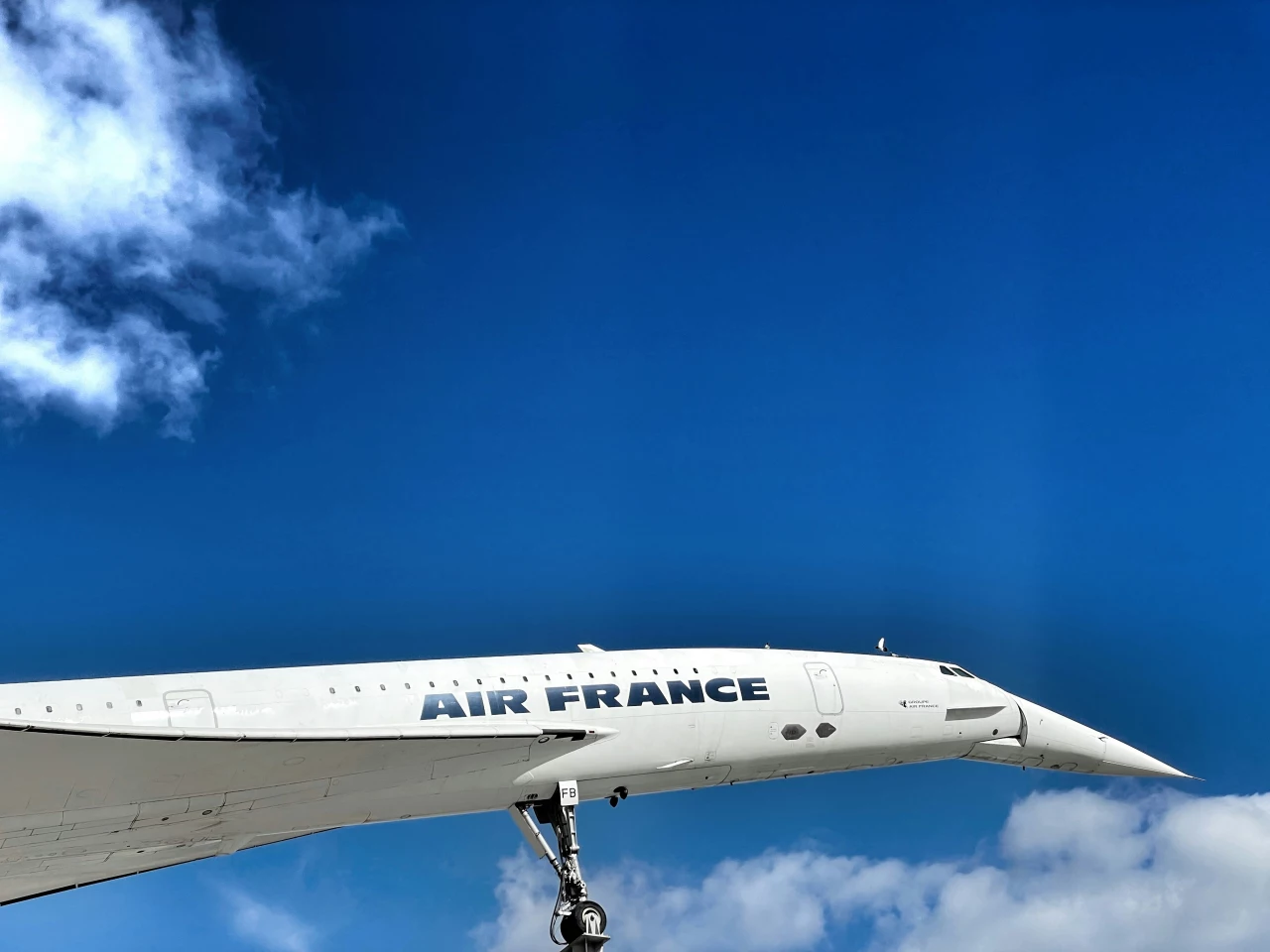 A grounded Air France Concorde at the Technikmuseum in Sinsheim, Germany