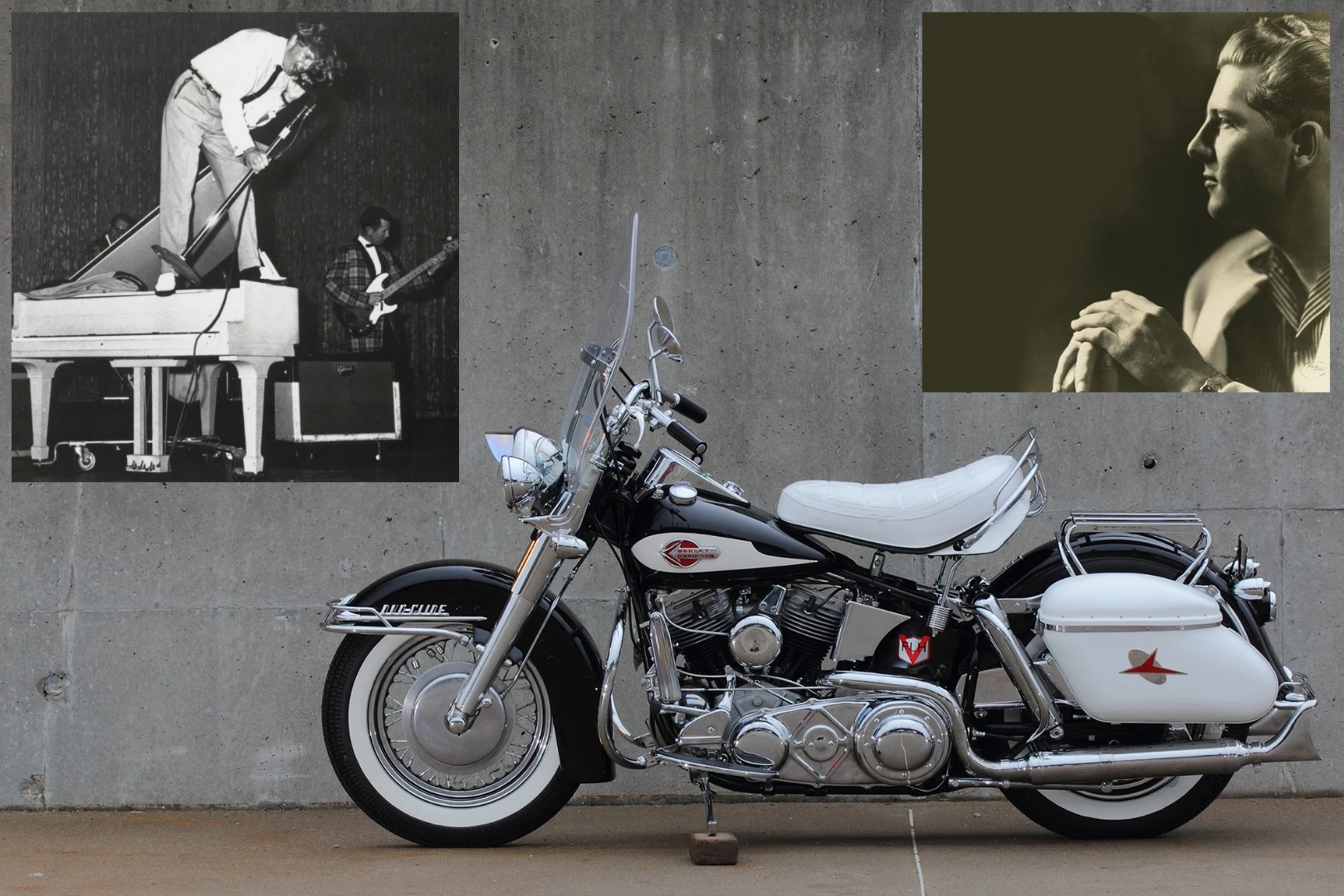Jerry Lee Lewis was rock & roll's original "bad boy" and if there's an irony, it's that the he has outlived nearly all of music's wild men and women, yet had his first hit five years before the Beatles or the Rolling Stones. Perhaps less well known is that the Killer is an ardent motorcyclist and has had a stable of Harleys since having his first hit record over 60 years ago. Pride of place in the collection was this 1959 Harley-Davidson FLH Panhead which was given to him by Harley-Davidson 59 years ago. Elvis Presley got one on the same day. The Panhead sold for $385,000 on January 24, 2015 at a Mecum auction.