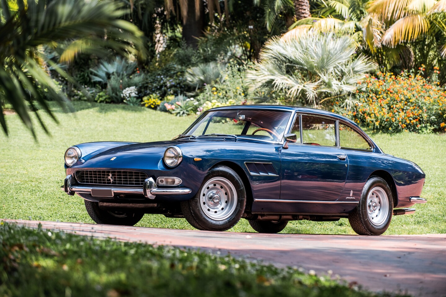 Artcurial Monaco July 2, 2017 Auction: Fully restored in 2014 but with the original leather upholstery retained due to exceptional condition, this 1967 Ferrari 330 GT 2+2 was one of the few cars to exceed expectations on the day. Auction Description
