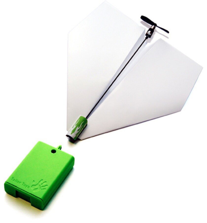 The Power Up electric power module allows users to mount an electric propeller on their paper airplanes