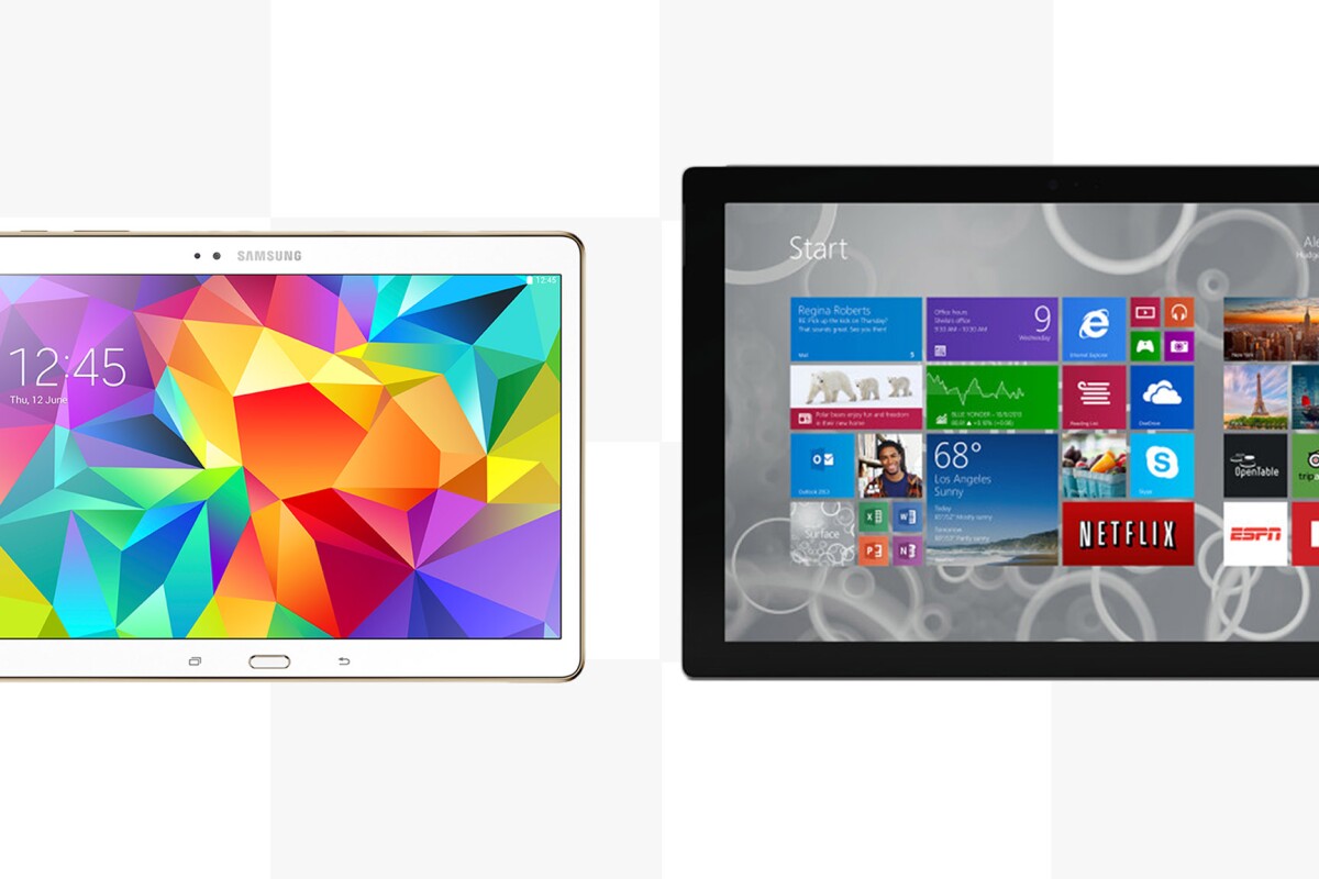 Samsung Galaxy Tab S 10 5 Vs Surface Pro 3