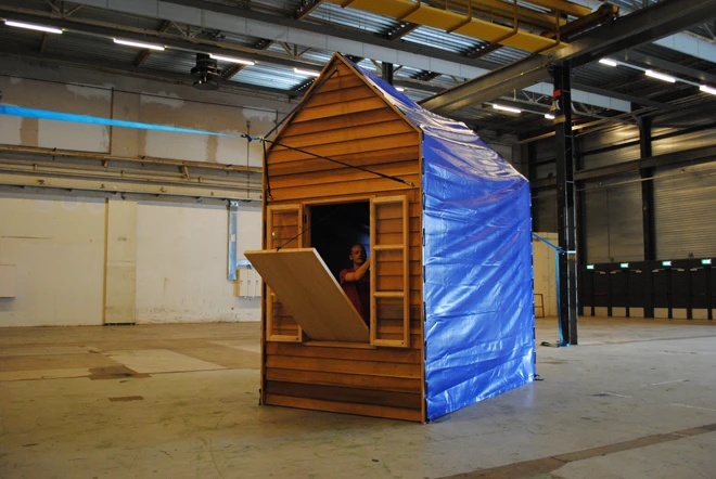 Hangout's window-table folds down inside or out