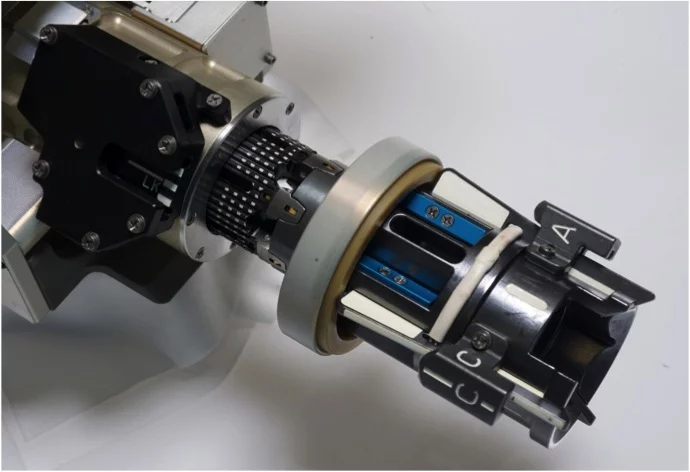 Tertiary Cap Adapter used to remove protective layering from the RRM satellite fuel valve (Image: NASA)