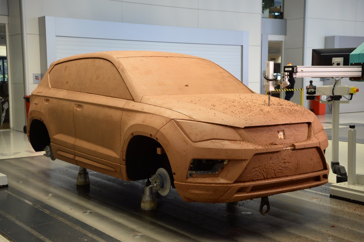 After digital versions of the sketches have been made, a life-size clay model of the vehicle is created