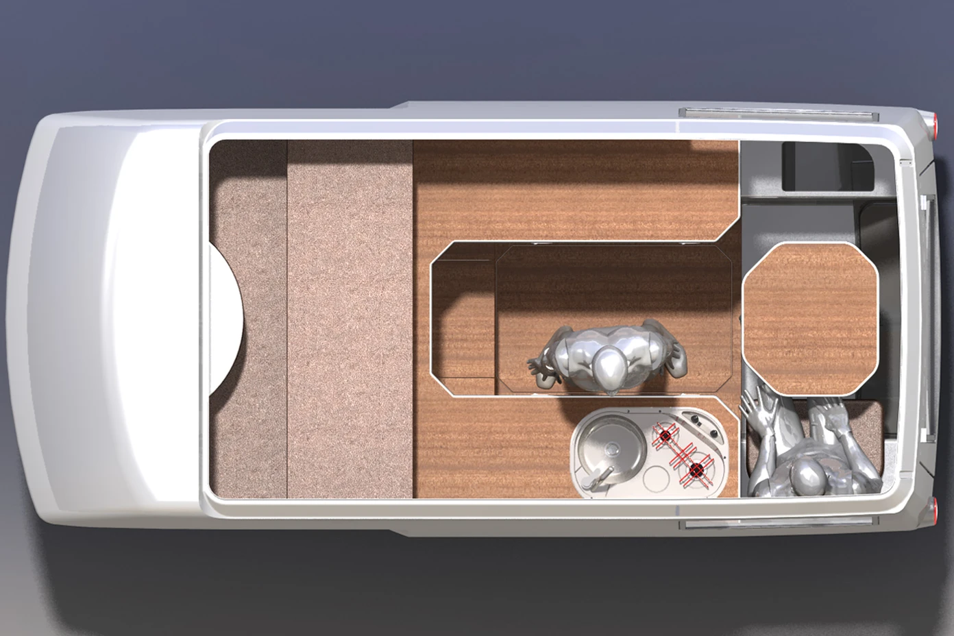 There is plenty of space for cooking and prep