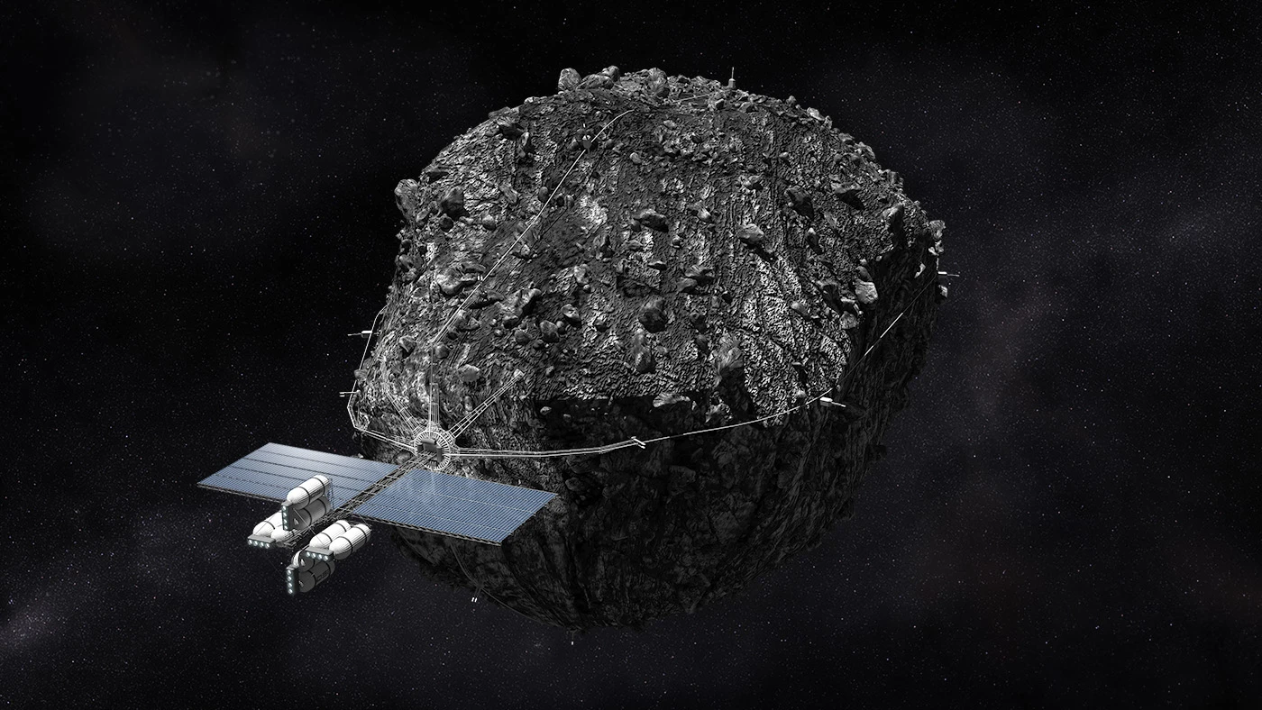 Some experts put the value of asteroid harvested resources in the trillions of dollars (Image: Bryan Versteeg / Spacehabs.com)
