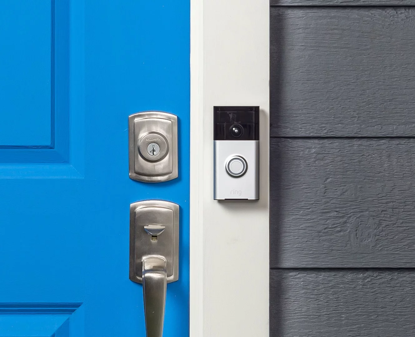The Ring Video Doorbell connects to a home Wi-Fi network, to stream a two-way audio and video feed to a user's smartphone or tablet