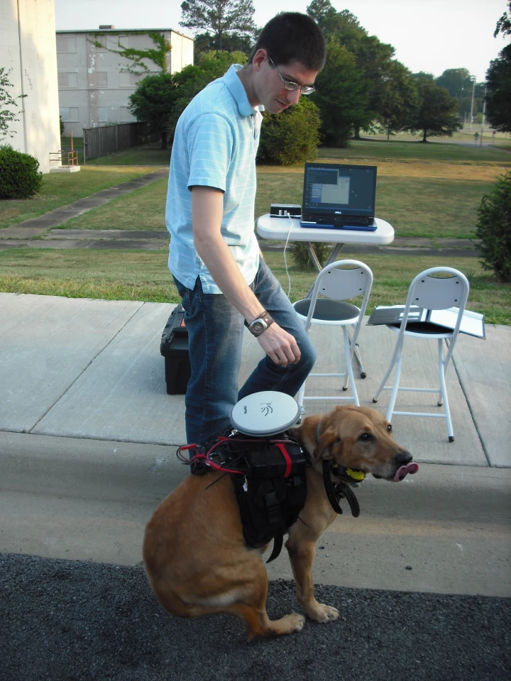 The system operates autonomously, guiding dogs to pre-established GPS waypoints – although it could presumably also be used to relay commands sent by a human user in real time