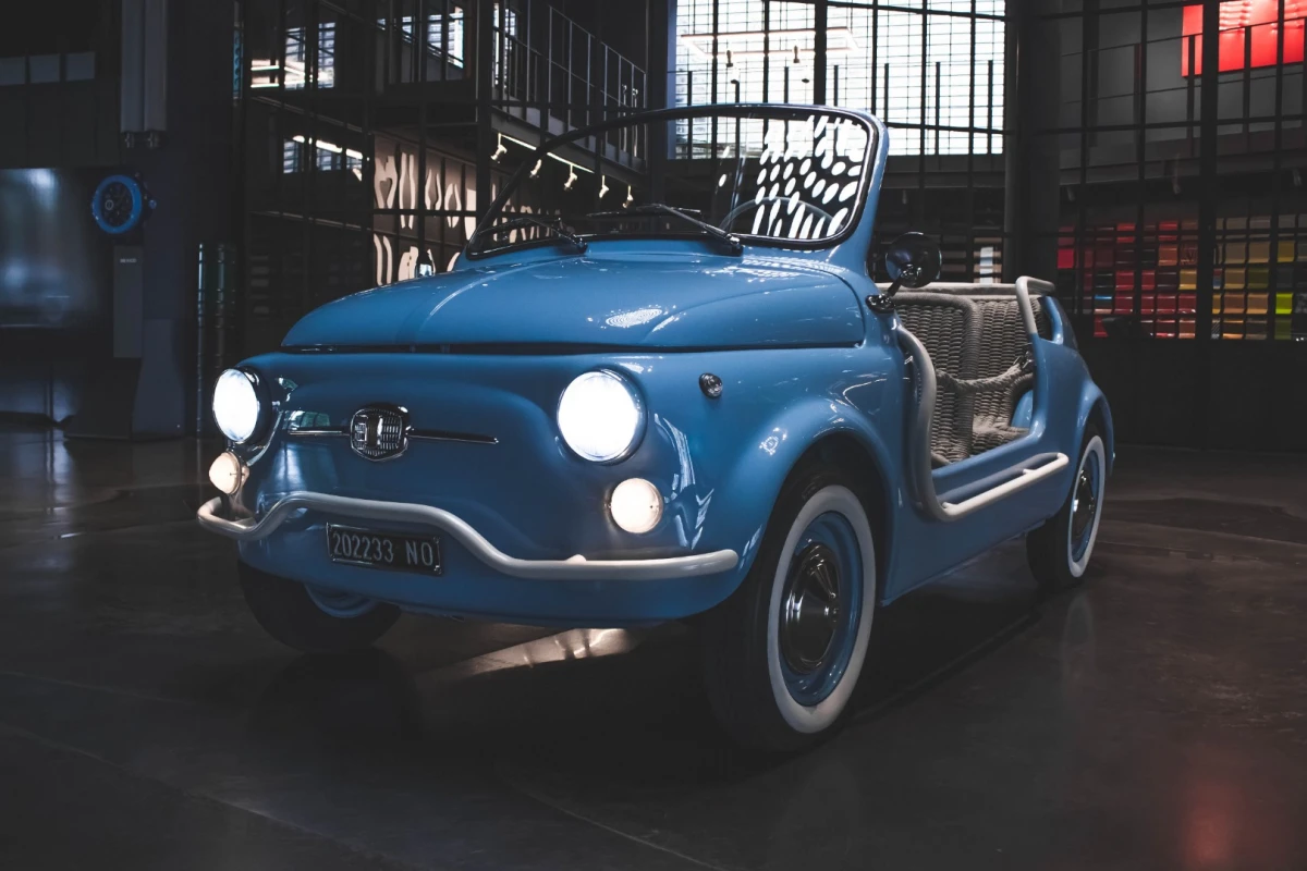 Retaining its classic looks, this 1958 Fiat 500 Jolly has been transformed by Garage Italia into a stunning, modern electric car