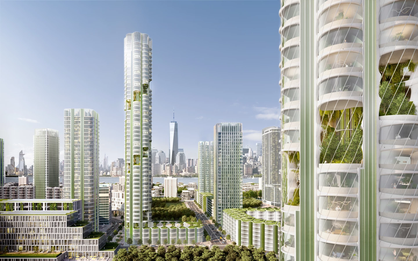 Urban Sequoia would be made from materials like bio-brick, hempcrete, timber, and biocrete to reduce the carbon impact of construction by 50 percent compared to traditional building materials like concrete and steel