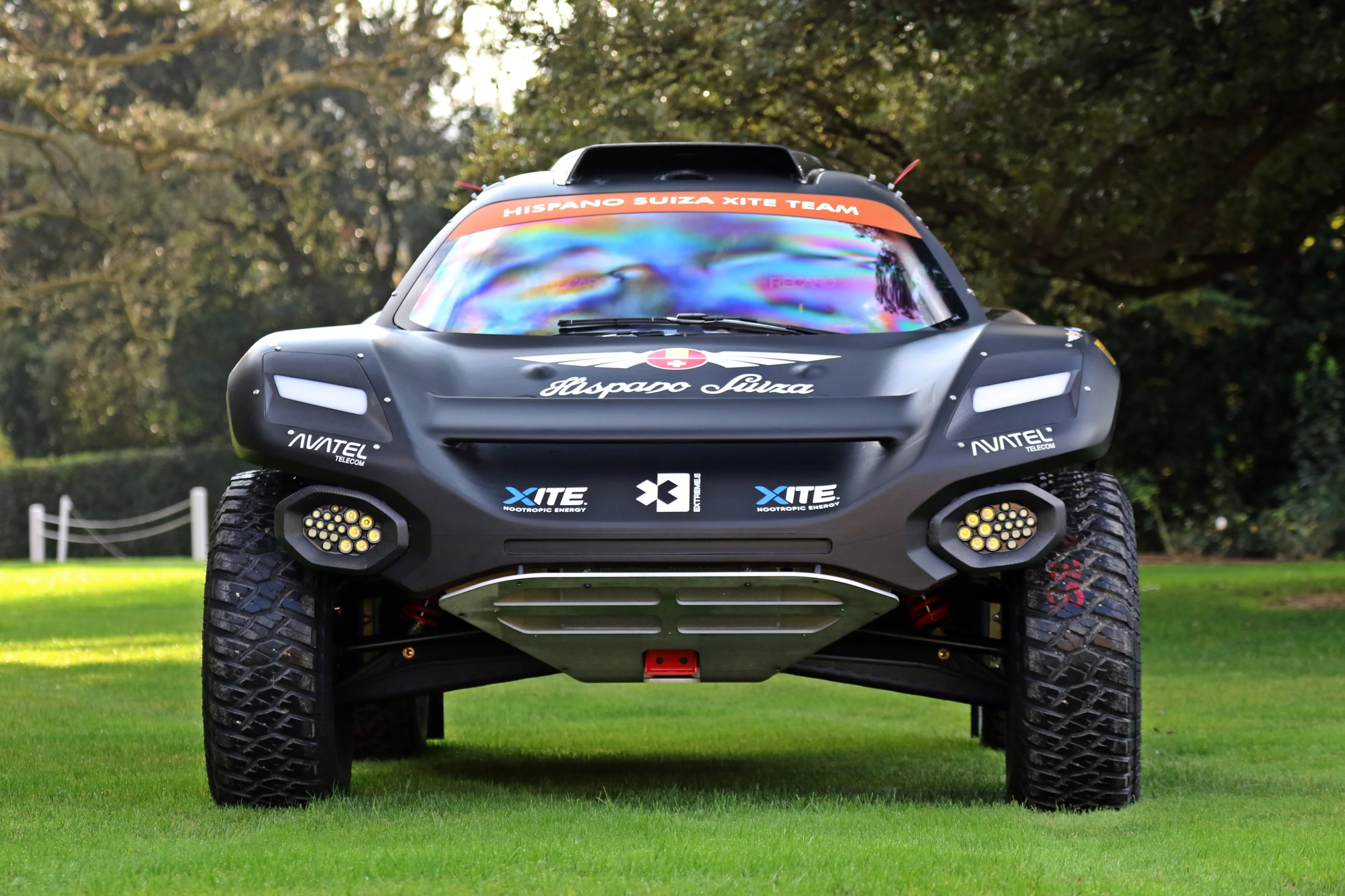 The Extreme E rally car measures 2.3 meters wide
