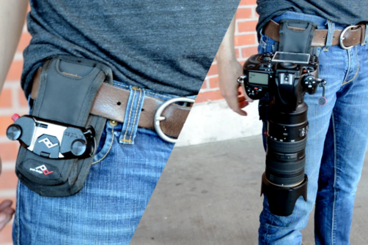 The Capture Camera Clip v2 allows you to clamp your DSLR camera onto any belt buckle or backpack