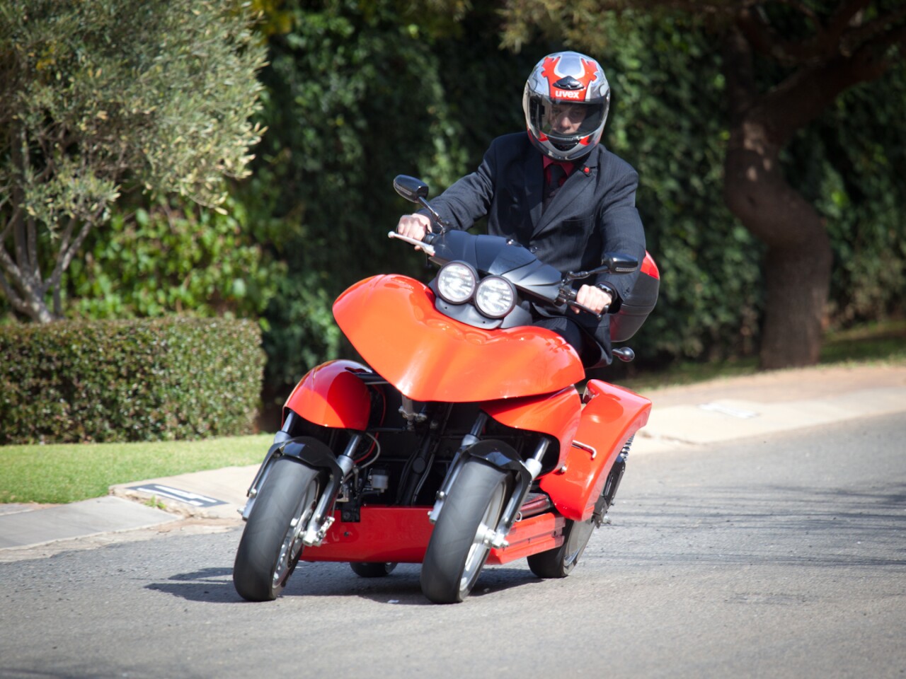 The Swaygo 575 EVR1 - an electric, tilting 4-wheel scooter.