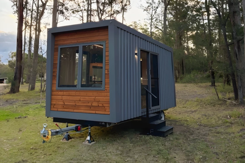 The Chipper BNB is a compact two-person tiny house meant for short stays and for use as a guest house