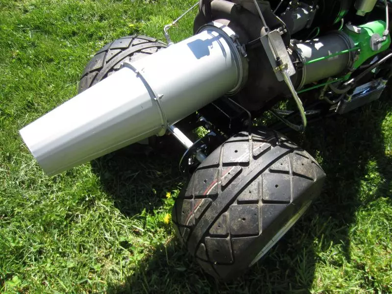 Jet Powered Junior Dragster engine nozzle