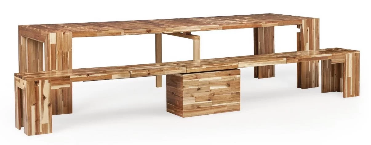 The Acacia table and bench set