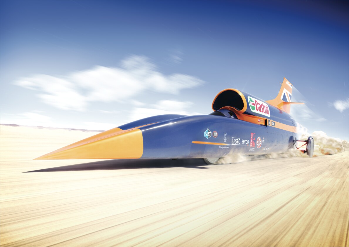 The space above the cockpit has been designed to purposely create shockwaves so supersonic air doesn’t reach the engine at speed (Image: Flock London)