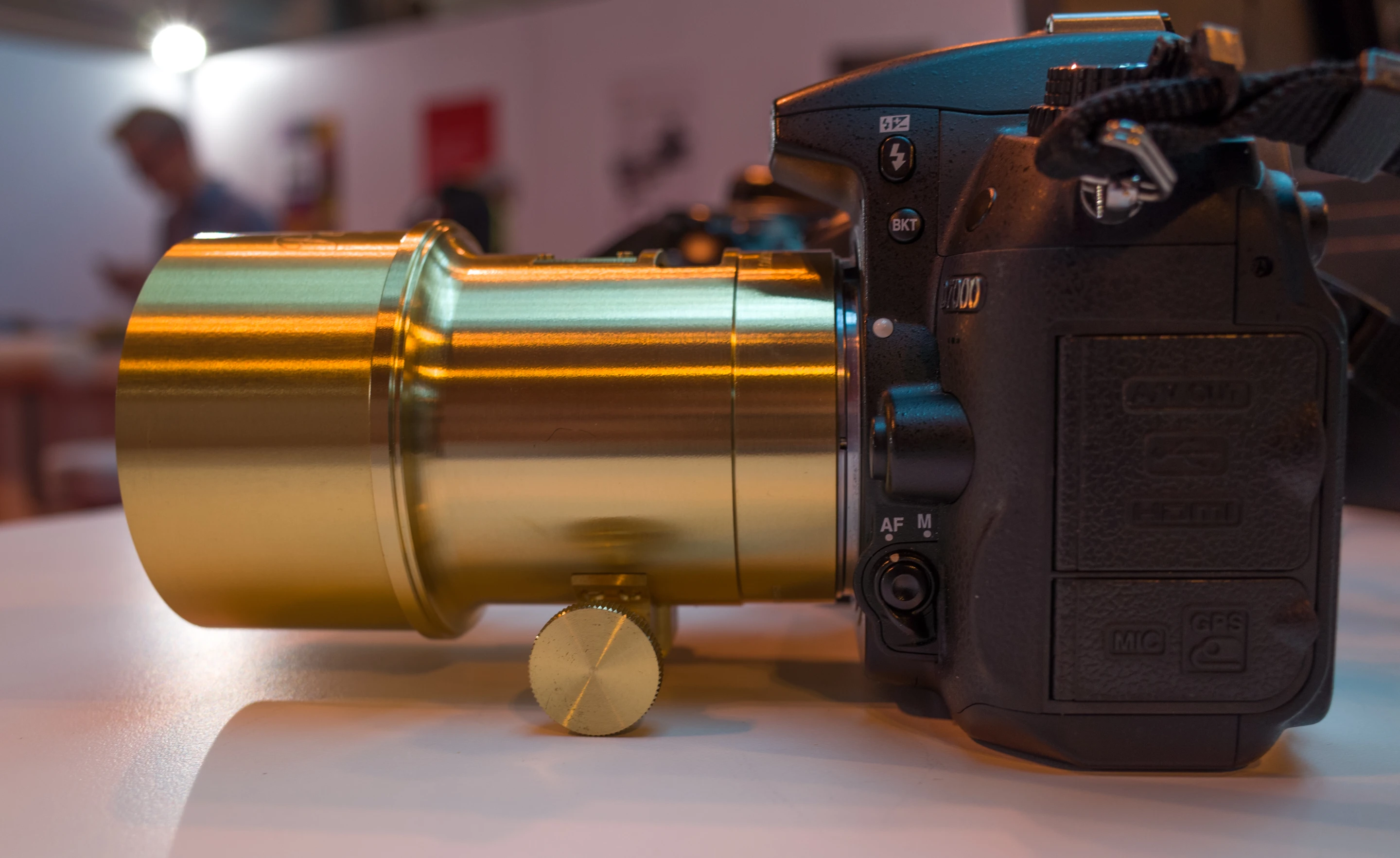 The large-headed screw towards the bottom of the Lomography New Petzval lens controls manual focus