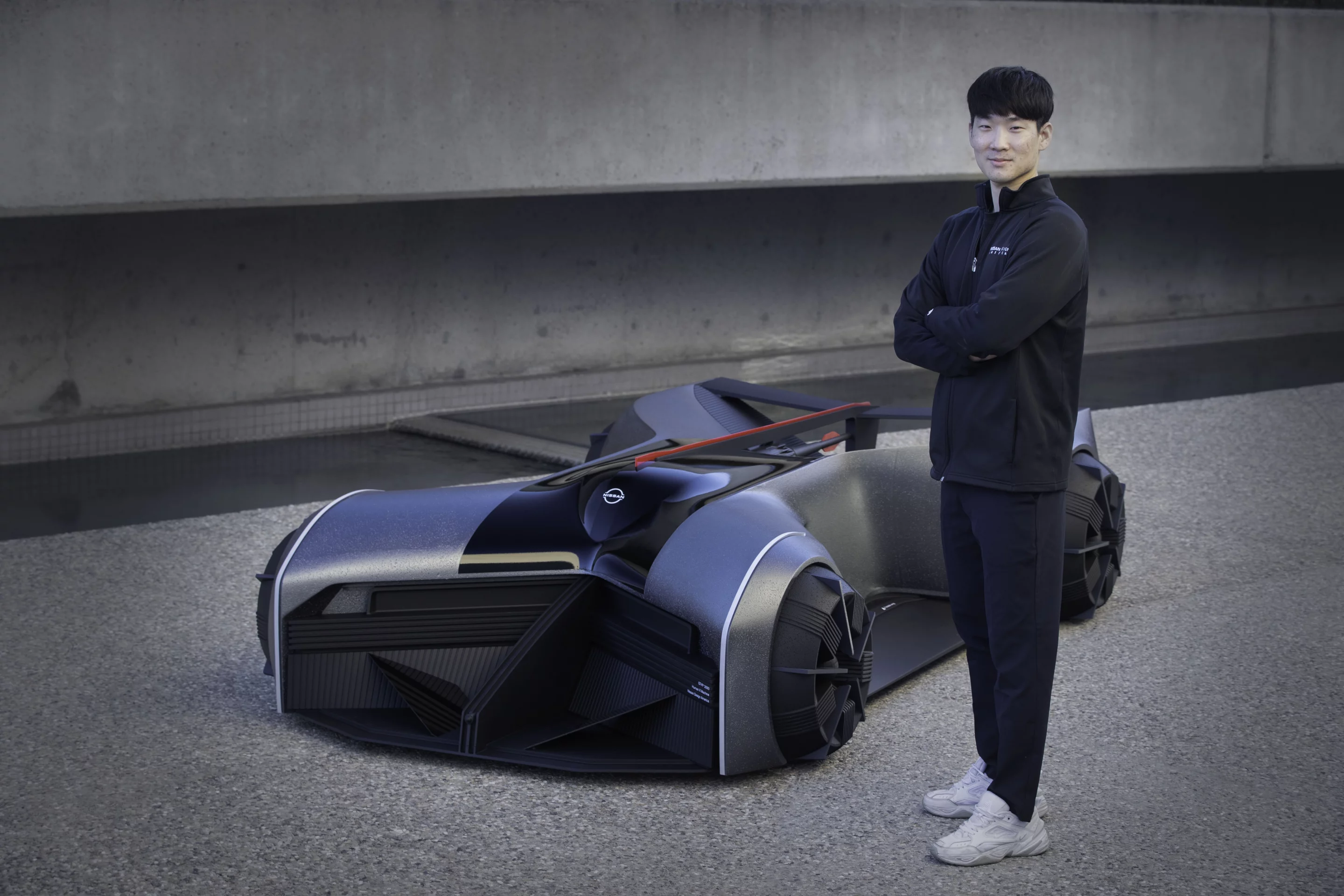 Designer Jaebum "JB" Choi with the Nissan GTR-X concept car