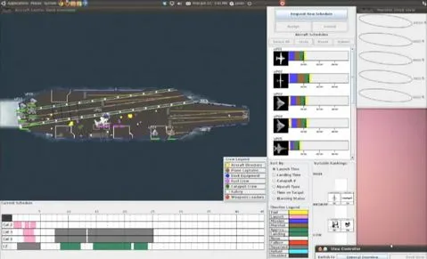 A new computer system has been designed to make managing the traffic on aircraft carrier flight decks more efficient (Image: MIT)