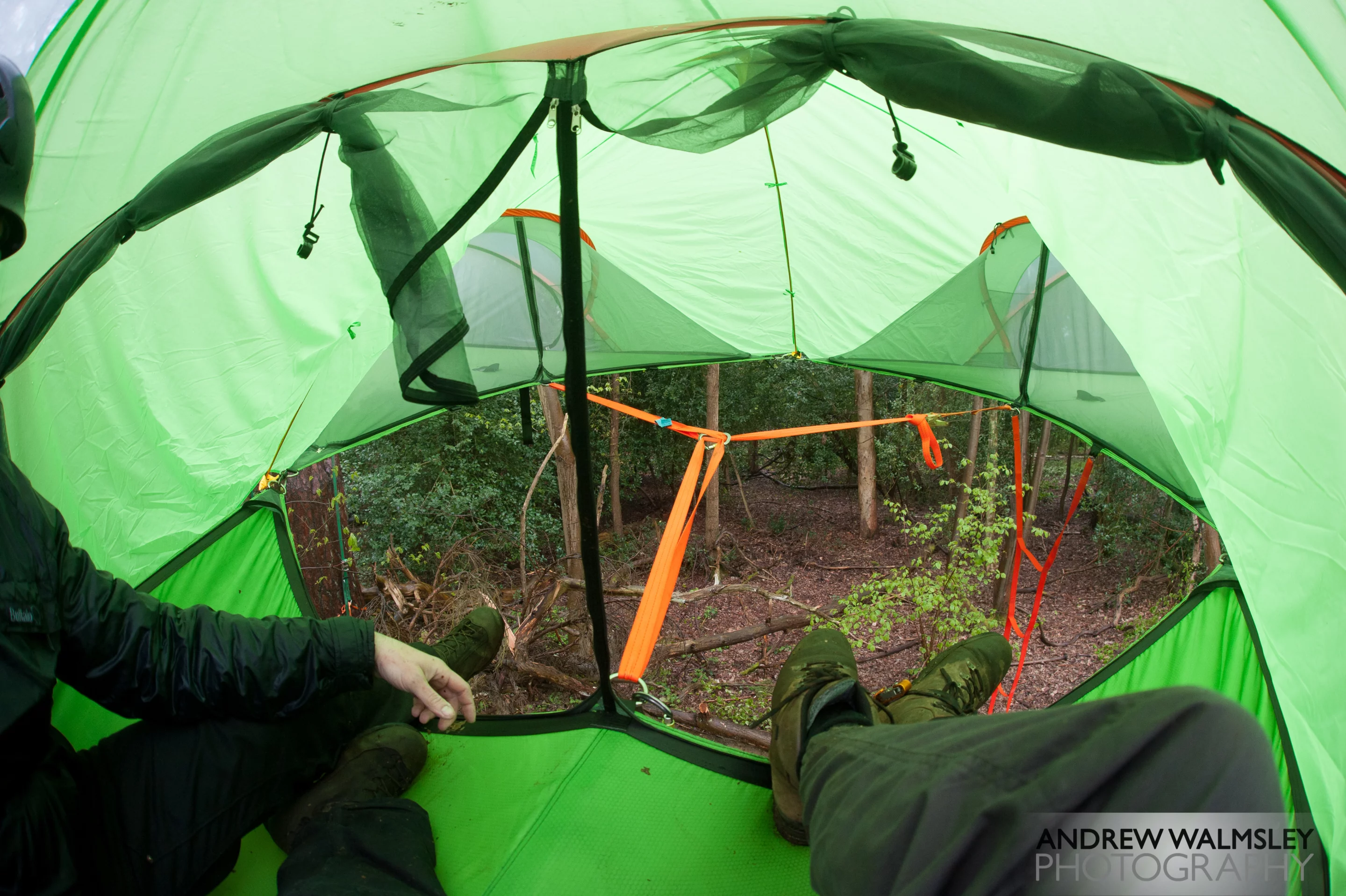 The tent weighs 5 kg (11 lb) and has a total floor space of approximately 5 sq m (53 sq ft) (Photo: Tentsile)