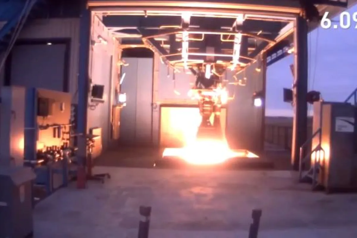 The Merlin 1D engine, being tested at the SpaceX rocket development facility
