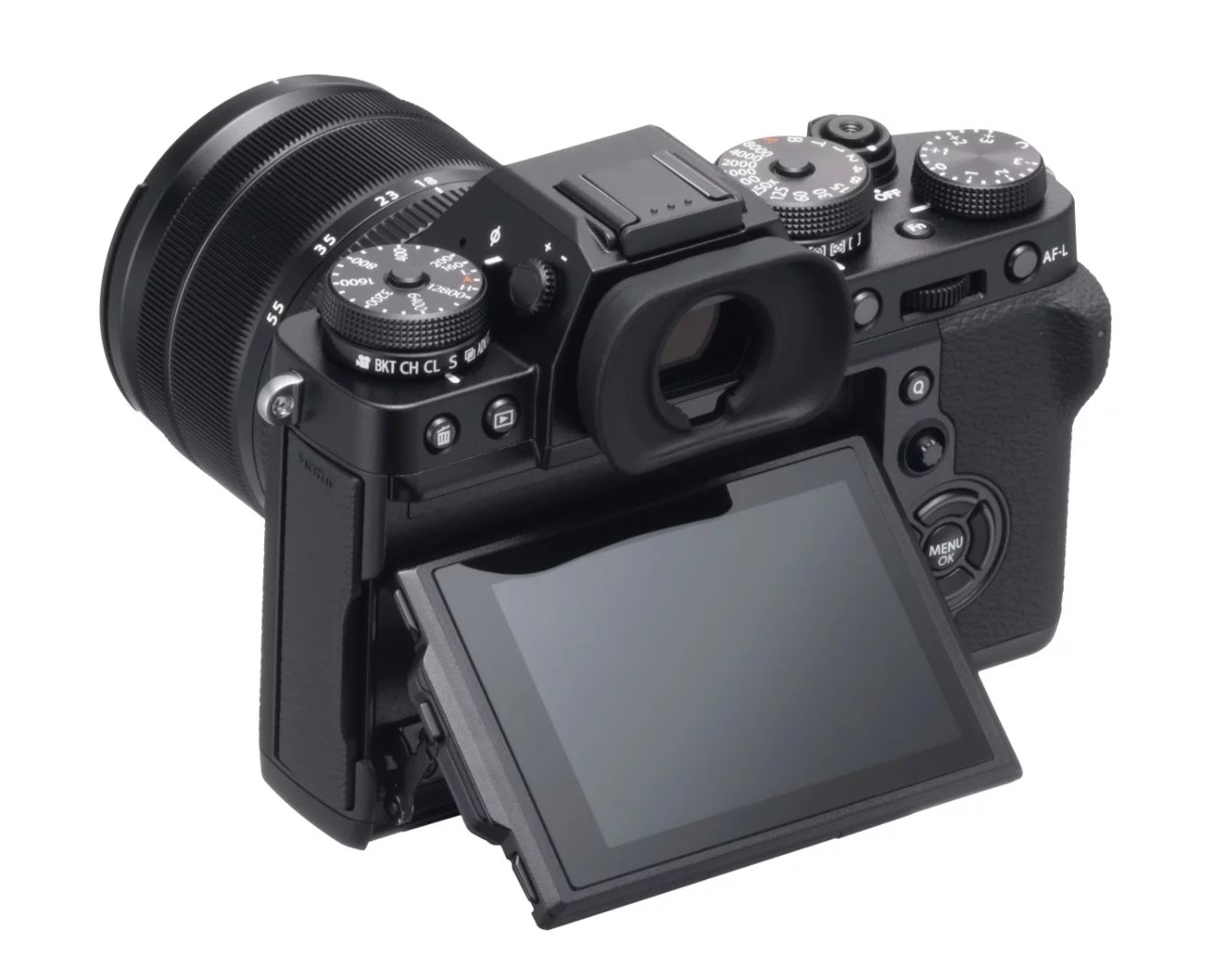 The X-T3 gains an articulating 3-inch, 1.04-million dot touch-enabled display panel